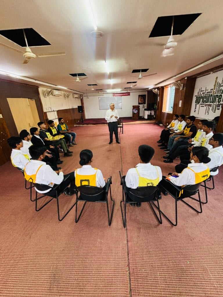 Students preparing for SSB group interaction exercise conducted at Yoddhaa Defence Institute Hinjewadi